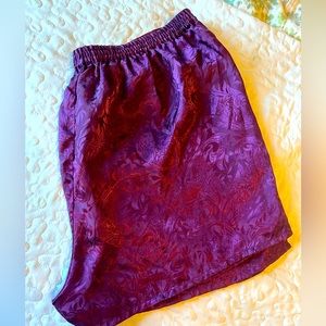 Vintage purple satin shorts.